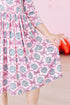 disco-bows-3-4-sleeve-pocket-twirl-dress Mila &  Rose - Sophia's Style-Disco Bows 3/4 Sleeve Pocket Twirl Dress-6-12M--1